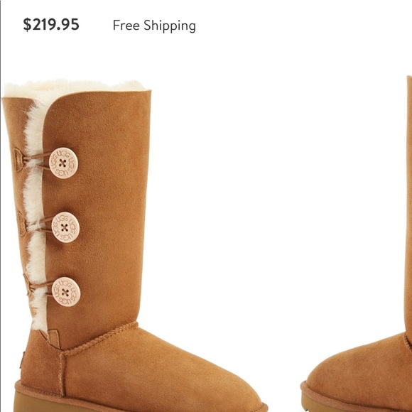 UGG Shoes - UGG Bailey Button Triplet Genuine Shearling Boot